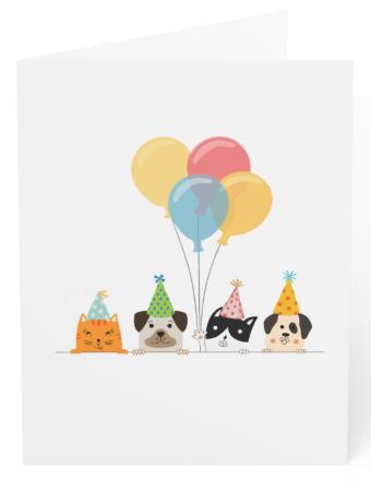Blank Greeting Card - Celebration Dogs